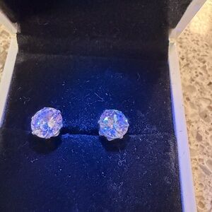 Classic Clear Crystal Stud Earrings - Sparkling White CZ